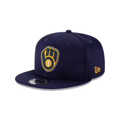 Blue Milwaukee Brewers Hat - New Era MLB Clubhouse Collection 9FIFTY Snapback Caps USA0789251